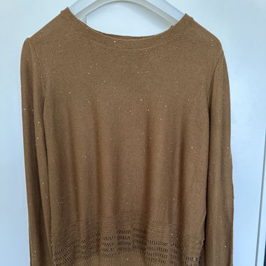 Pull camel à sequins  – Élégant et confortable