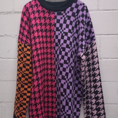 Maglione in maglia multicolore XS
