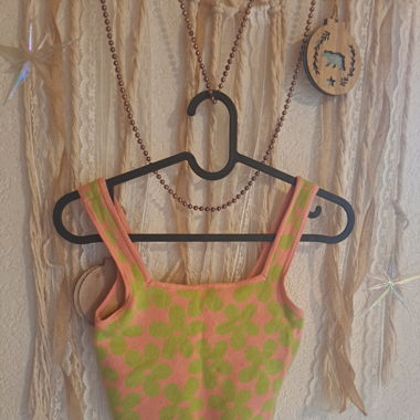 Crop top disco/flowerpower