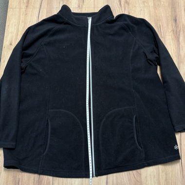 Schwarze Fleecejacke    (Plus size)