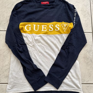 GUESS long-sleeve colorblock T-shirt