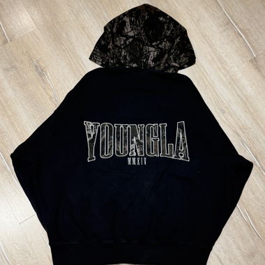 Felpa YoungLA nera/camo 