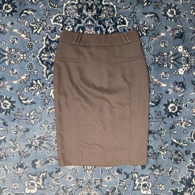 Jupe midi marron