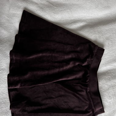 velvet mini skirt