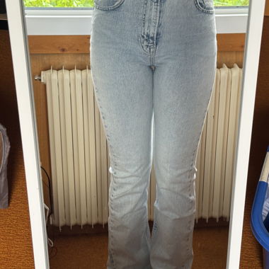 Jean taille haute bleu clair