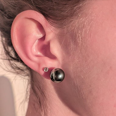 Schwarze Perl Orringe