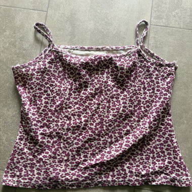 Floral spaghetti-strap top