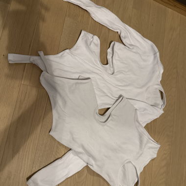 Ensemble de Top Blanc à Manches Longues