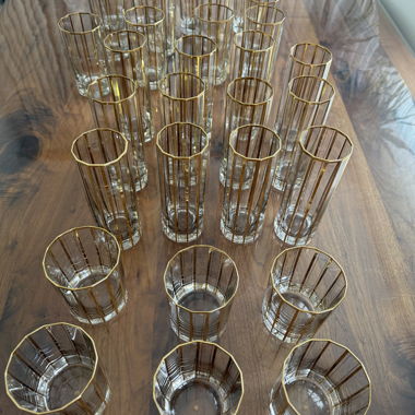 30 Glasses Wiener Wien Hoffmann 24k Gold