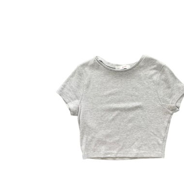 grey crop top