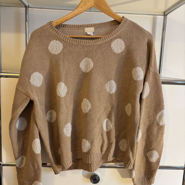 Maglione a Pois in Maglia