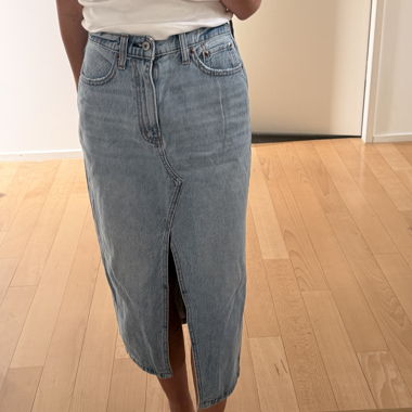 Jupe-robe en jean midi Abercrombie - T. 25