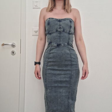 Robe bustier en jeans 