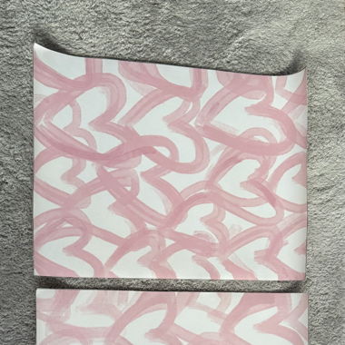 Zwei Poster Rosa Herzen