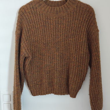 Brauner Strickpullover XS