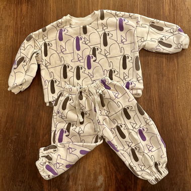 Completo Gamin Gamine felpa e pantaloni bambino Tg. 3