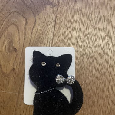 Katzen Brosche