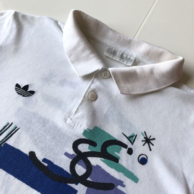 Polo Adidas Vintage Men White L