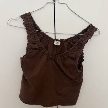 Top sans manches marron