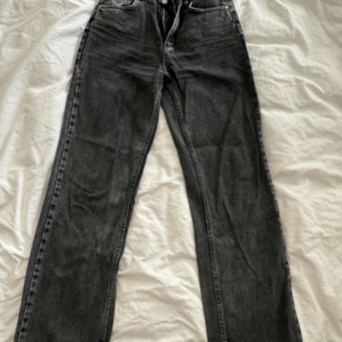 Jeans diritte grigio scuro-nera