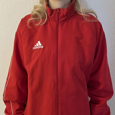 Rote Adidas Windbreaker mit weissen Details