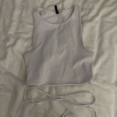 top with laces around the waist