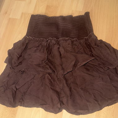 boho brown skirt 