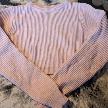 Top in lana rosa chiaro