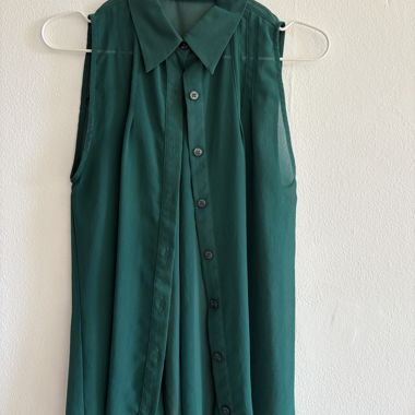 Very Sexy Chiffon Blouse, green, transparent 