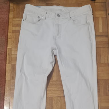 Pantalon jeans blanc cassé