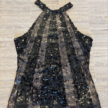 Top halter nero/marrone