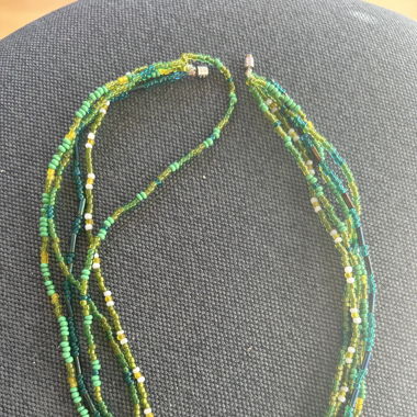 green beaded necklace