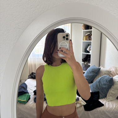 Fluoreszierendes ärmelloses Croptop