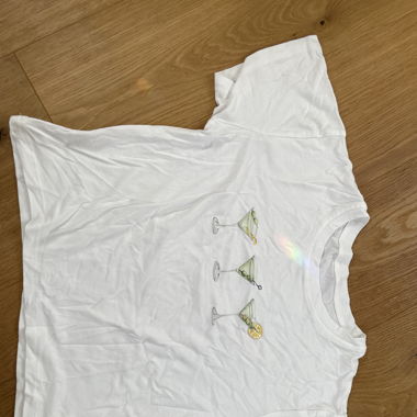 weisses gecroptes t-shirt
