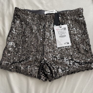 Shorts corti argento PULL&BEAR