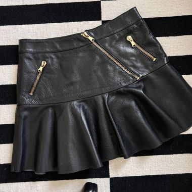 Jupe en cuir Valentino Red Silvester Gr. S