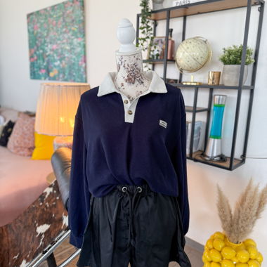 DAZY Pull – bleu, taille L, coupe oversize