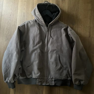 big carhartt type worker jacket