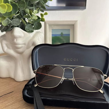 Lunettes aviateur Gucci avec étui