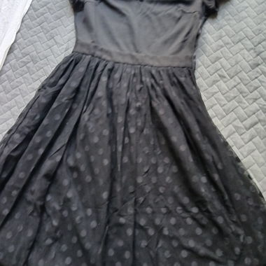 Robe noire 38,  tulle à pois, "mademoiselle R" 