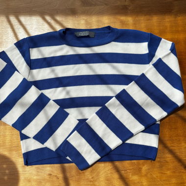 Striped Sweater Blue & White