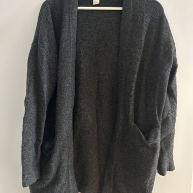 Gilet lungo in maglia grigio