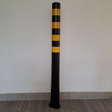 Palo segnaletico in plastica - nero / giallo