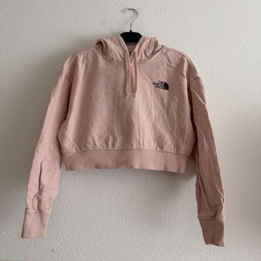 The North Face pink cropped hoodie