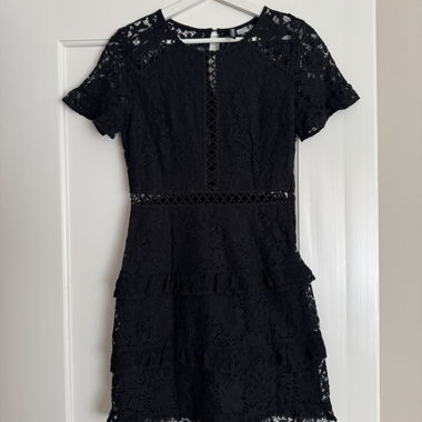 Black H&M Divided Lace Dress UK size 36