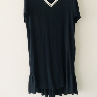 Marineblaue PREPPY-Kleid 40% Seide SACK'S