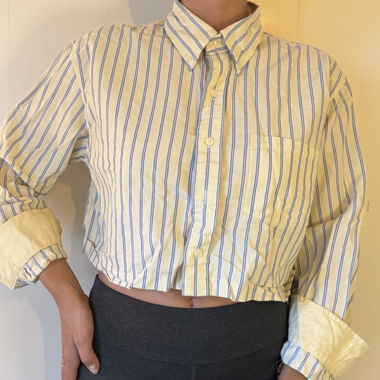 Cropped Streifenhemd –Vintage Style