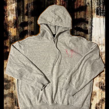 Grauer Kapuzenpullover