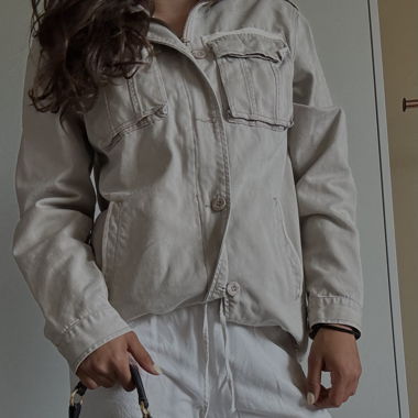 Giacca Beige con Tasche