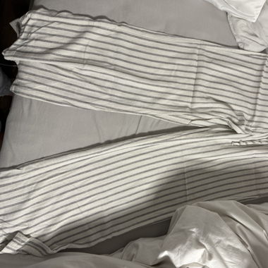 Leinen Hose mit Streifen